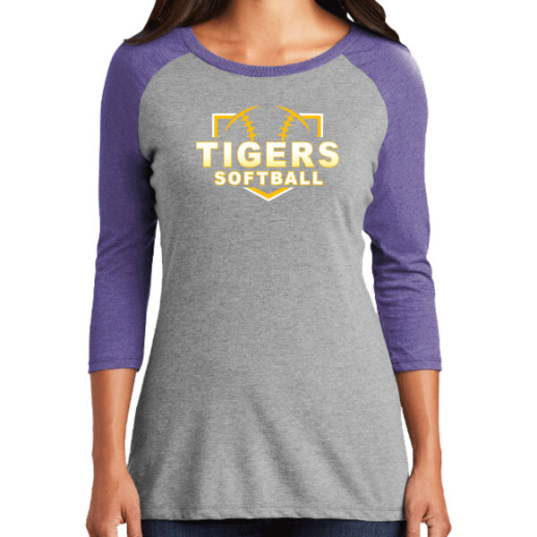 Tigers Softball Ladies Raglan Thumbnail